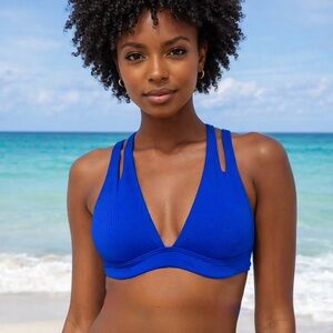 BECCA Vibrant Blue Strappy Bralette